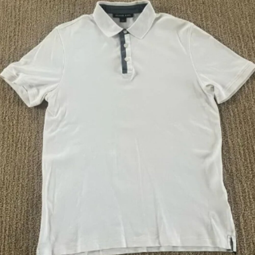 Michael Kors Mens White Polo Short Sleeve Tshirt